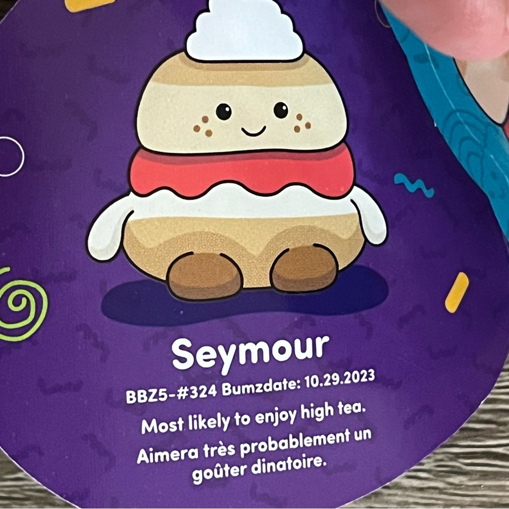 Bum Bumz By Russ Tea Time Bumz 5” Seymour The British Scone Plush - Picture 8 of 13